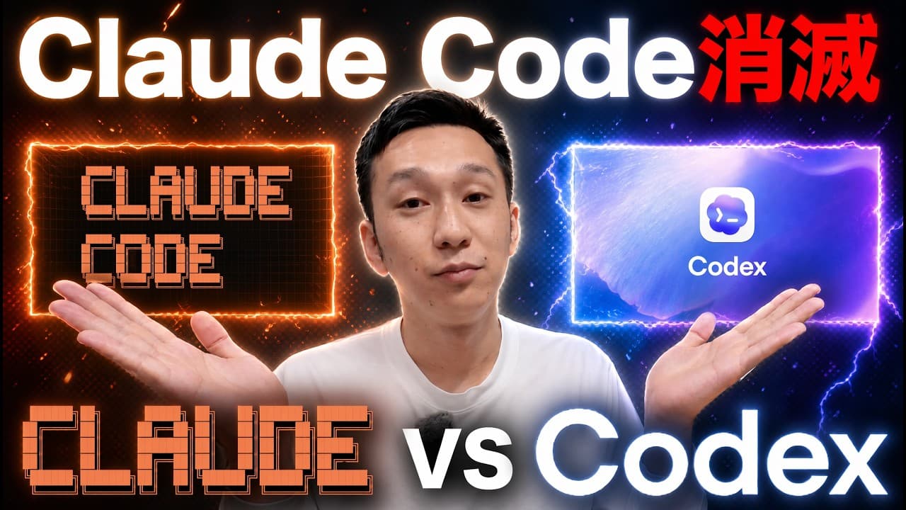 ClaudeCodeとCodexを比較…投稿するのが遅すぎました。