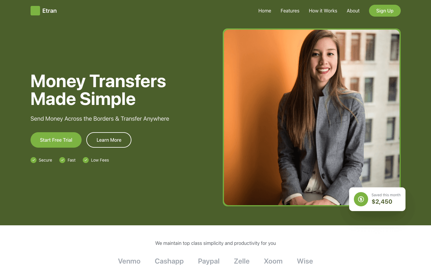 金融系決済サイトLP